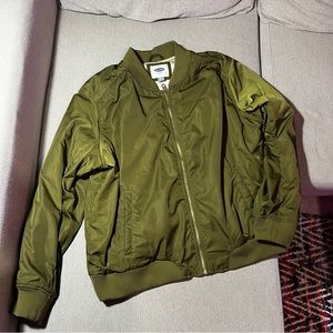 Olive green bomber jacket